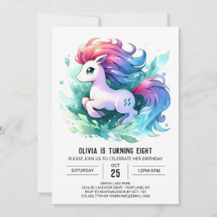 Enchanted Children Horse Birthday Invitation