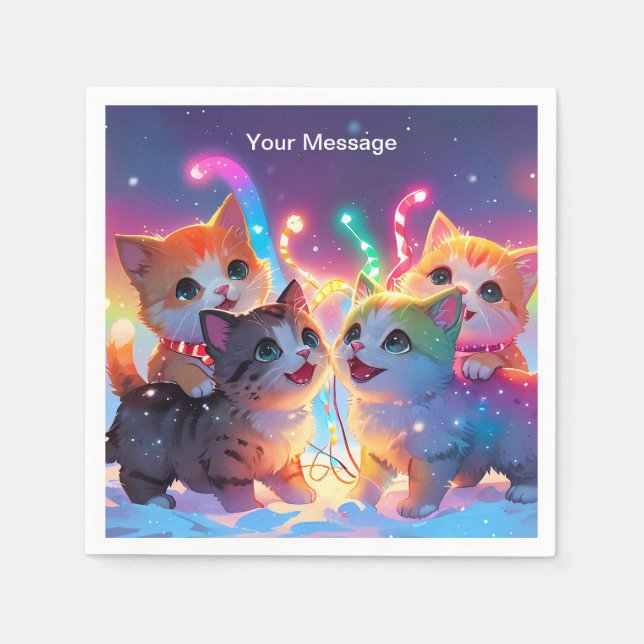 Enchanted Christmas Glow Napkin (Front)