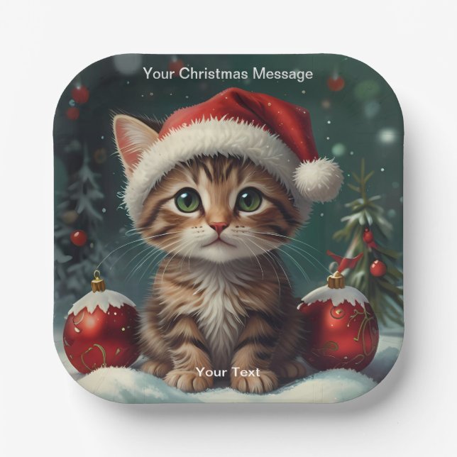 Enchanted Christmas Glow Paper Plate (Front)