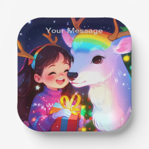 Enchanted Christmas Glow Paper Plate
