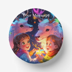 Enchanted Christmas Glow Paper Plate