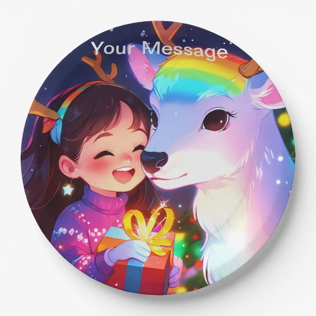 Enchanted Christmas Glow Paper Plate (Front)