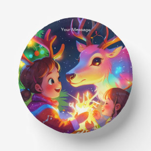 Enchanted Christmas Glow Paper Plate