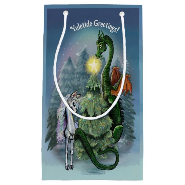 Enchanted Christmas Tree Small Gift Bag (Front)