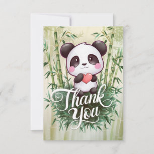 Enchanted Colourful Panda Thank You Card