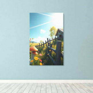 Enchanted Cottagecore Mushroom Forest Art Print | 