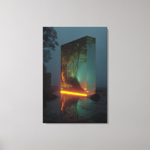 Enchanted Crystal Monolith Forest Glow Canvas Print