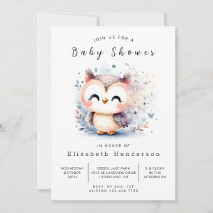 Enchanted Custom Owl Baby Shower Invitation
