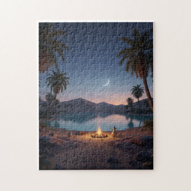 Enchanted Desert Oasis Night Puzzle (Vertical)