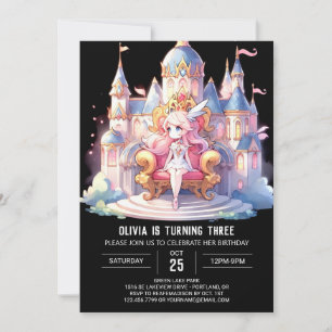 Enchanted Digital Princess Birthday Invitation