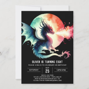 Enchanted Dragon Birthday Children Invitation