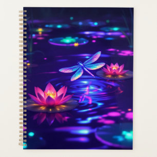 Enchanted Dragonfly Glow Planner Yearly, Monthly