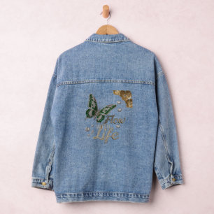 Enchanted Elegance: Flow with Life Denim Jacket