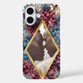 Enchanted Elegance Jewel-Toned Floral Wedding iPhone 16 Case