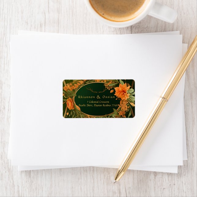 Enchanted Elegant Fall Themed Druid Hill Label (Insitu)