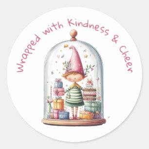 Enchanted Elf   North Pole Christmas  Classic Round Sticker