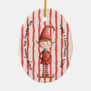 Enchanted Elf North Pole Christmas Magic Ceramic Tree Decoration