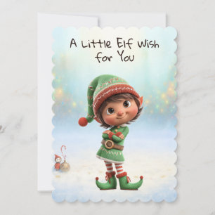 Enchanted Elf North Pole Christmas Magic Holiday Card
