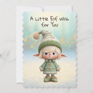 Enchanted Elf North Pole Christmas Magic Holiday Card