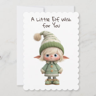 Enchanted Elf North Pole Christmas Magic Holiday Card