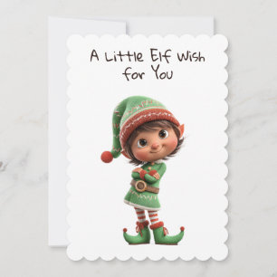 Enchanted Elf   North Pole Christmas Magic Holiday Card