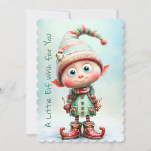Enchanted Elf North Pole Christmas Magic Holiday Card