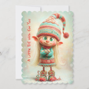 Enchanted Elf North Pole Christmas Magic Holiday Card