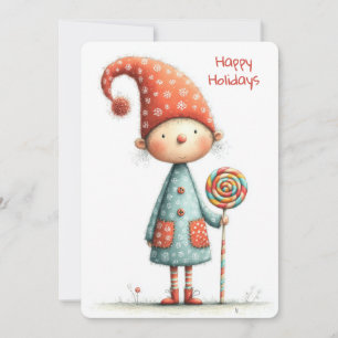 Enchanted Elf North Pole Christmas Magic Holiday Card