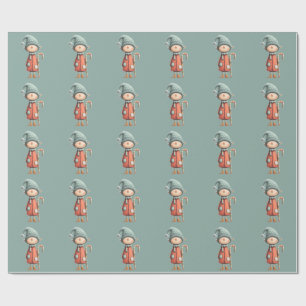 Enchanted Elf   North Pole Christmas  Wrapping Paper