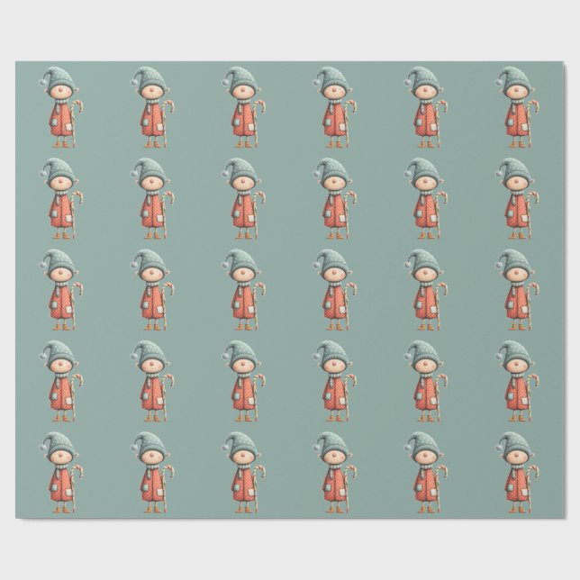 Enchanted Elf | North Pole Christmas  Wrapping Paper (Flat)