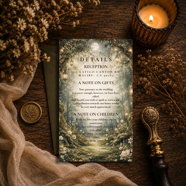 Enchanted Enchanted Woodland Wedding Enclosure Card (Creator Uploaded)