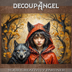 Enchanted Encounter – Little Red & The Black Wolf Tissue Paper