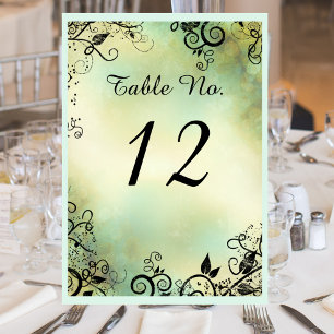 Enchanted Evening Glow Wedding Table Card