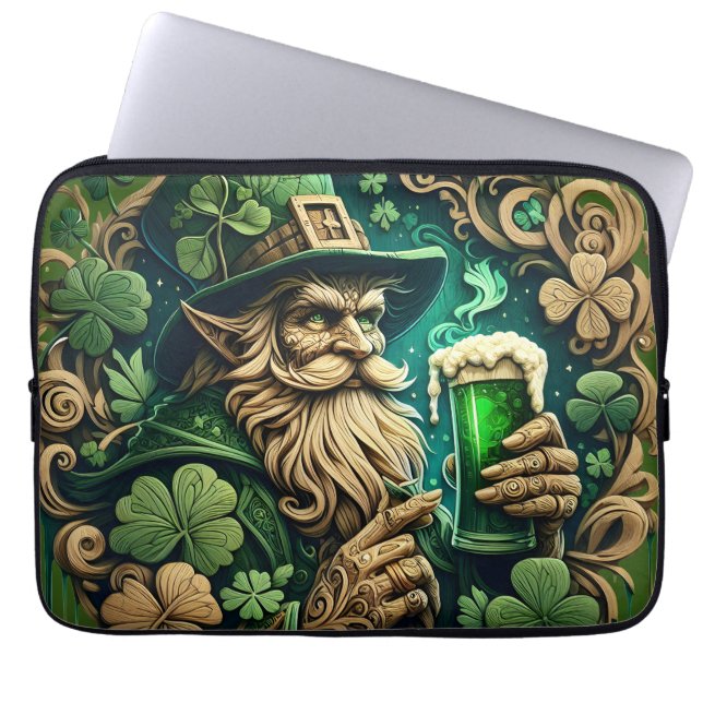 Enchanted Evening of Ale A Leprechauns Toast  Laptop Sleeve (Front)