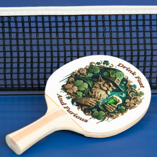 Enchanted Evening of Ale A Leprechauns Toast Ping Pong Paddle