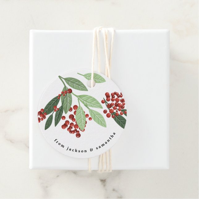Enchanted Evergreen Elegance Christmas Favour Tags (In Situ)