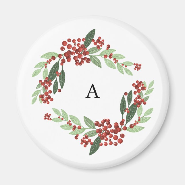 Enchanted Evergreen Elegance Christmas Magnet (Front)