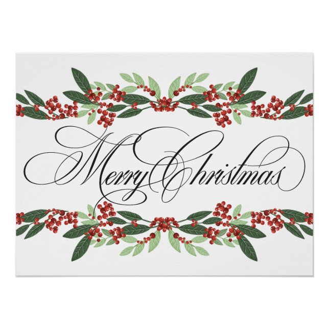 Enchanted Evergreen Elegance Christmas Poster (Front)