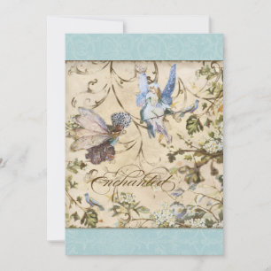Enchanted Faeries Fairies Floral Vintage Weddings Invitation