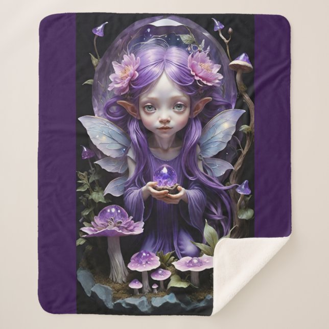 Enchanted Fairies V1 Sherpa Blanket (Front)