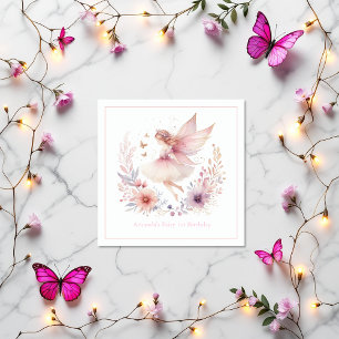 Enchanted Fairy 1st Birthday Party Napkin