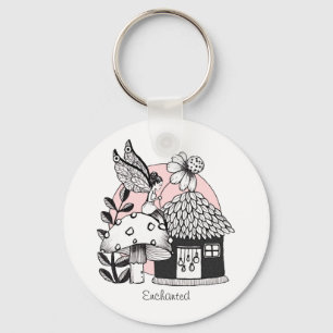 Enchanted Fairy And Fairy House Key Ring