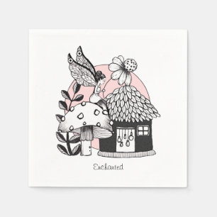 Enchanted Fairy And Fairy House Napkin