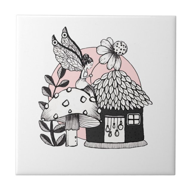 Enchanted Fairy And Fairy House Tile (Front)