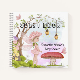 Enchanted Fairy Baby Shower Floral Guest Book