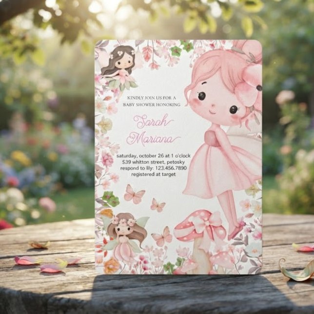 Enchanted Fairy Baby Shower Invitation (Creator Uploaded)