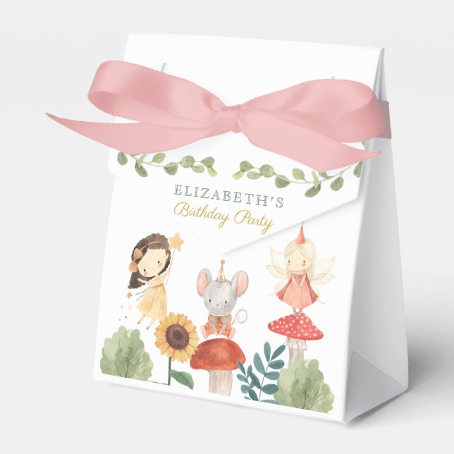Enchanted Fairy Birthday Mushroom Favour Box (Front Side)