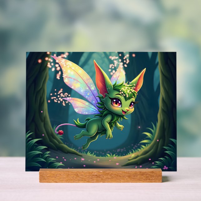 Enchanted Fairy Critter – Magical Forest Sprite  Acrylic Sign (Neutral)