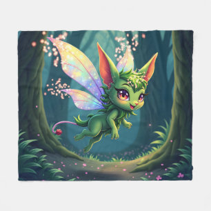 Enchanted Fairy Critter – Magical Forest Sprite  Fleece Blanket