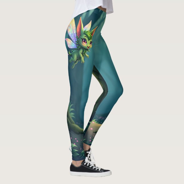 Enchanted Fairy Critter – Magical Forest Sprite  Leggings (Right)